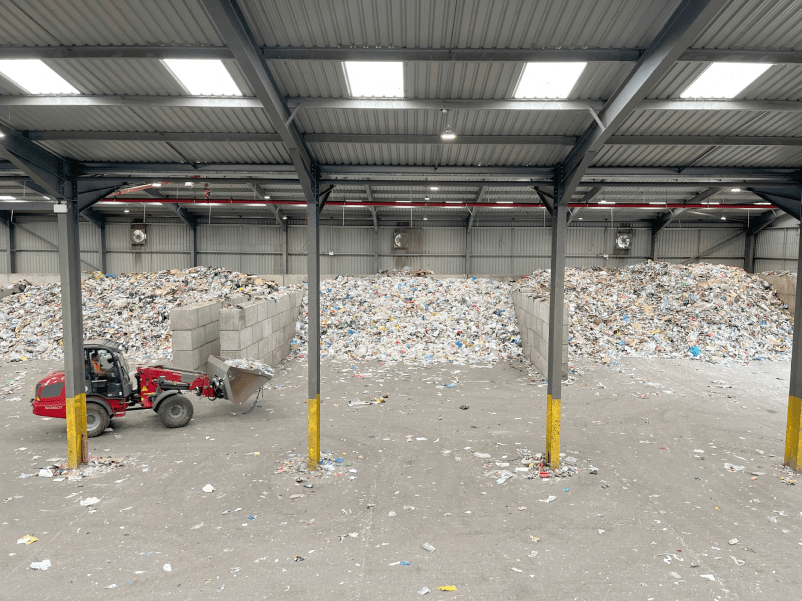 quvo case wheel loader waste pile storage