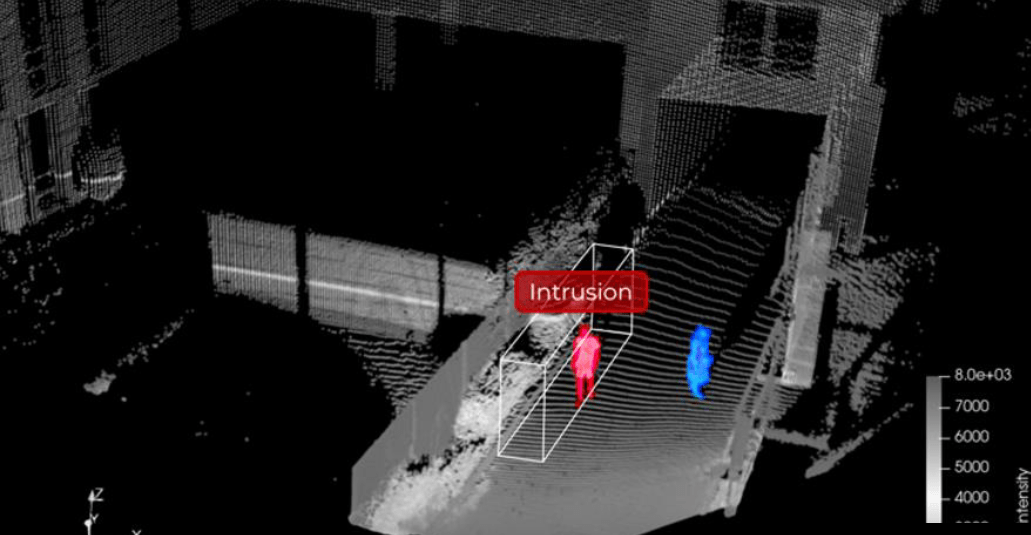 Blickfeld 3D LiDAR point cloud for intrusion detection