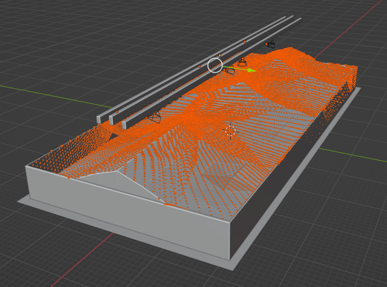 Simulation of sensor placement within the clinker hall for accurate clinker stockpile measurement