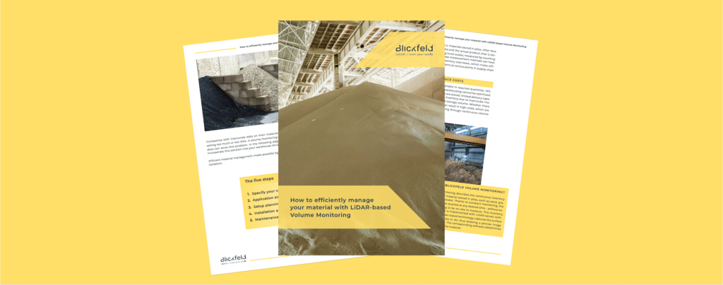 Screenshot des Whitepapers Wie Sie Ihr Material effizient mit LiDAR-basierter Volumenmessung verwalten, verfügbar zum Download.