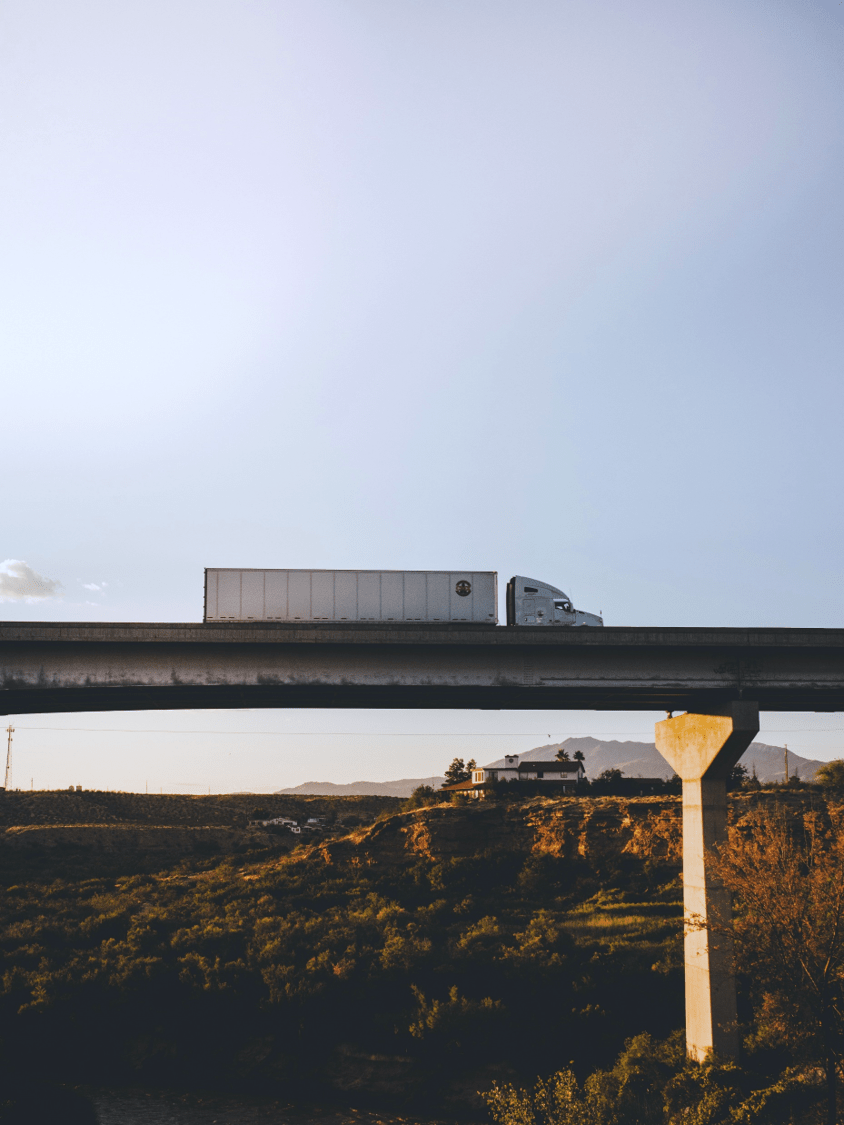 truck on bridge