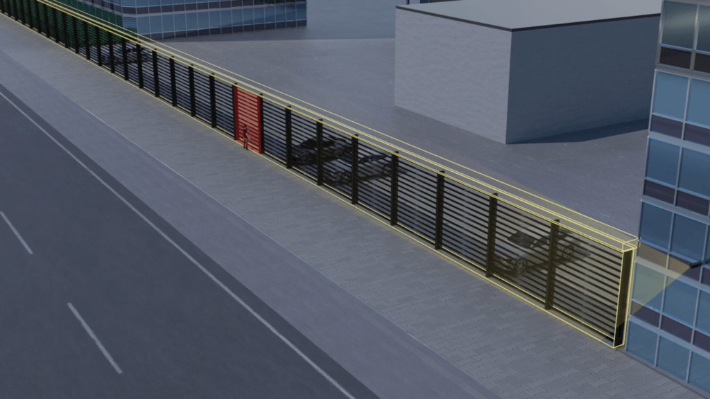 fence security LiDAR zone