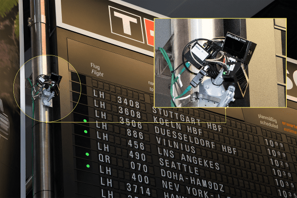 Blickfeld LiDAR sensor at Frankfurt Airport hall A, terminal 1